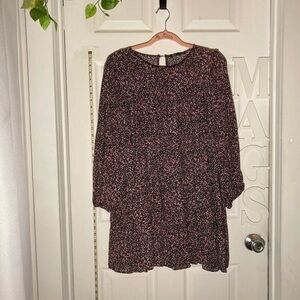 Zara Black and Pink Floral Dress